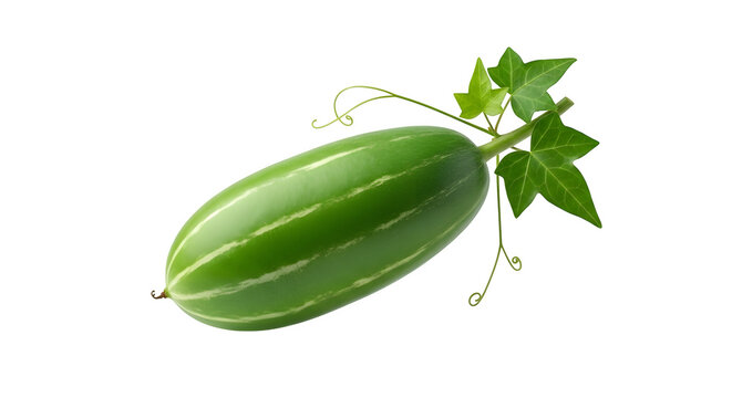 Green ivy gourd vegetable, isolated on white or transparent background. PNG