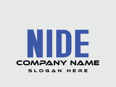 NIDE offwhite background, Modern, simple, minimal typographic design