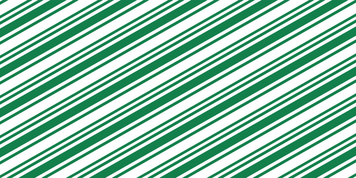 Vintage green candy cane stripes Christmas holiday Vector Pattern. Retro french horizontal ticking stripes green white seamless pattern.vector Eps10