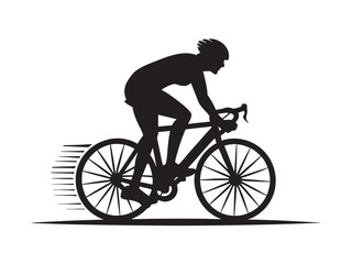 Fototapeta premium Bicycle icon, Racing bike icon, bicycle silhouette style vector illustration