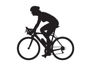 Obraz premium Bicycle icon, Racing bike icon, bicycle silhouette style vector illustration