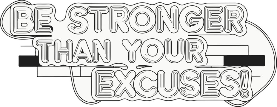 Motivational quote in a stylized, bold font, encouraging perseverance