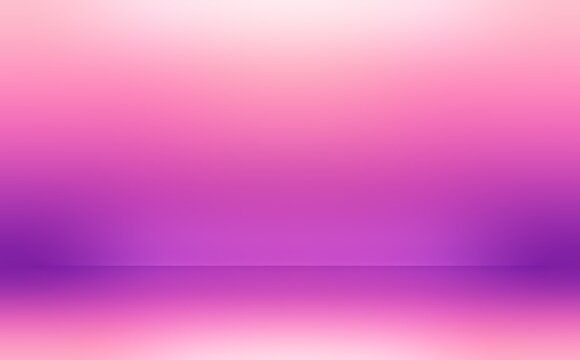 Pink empty room. Polished texture of wall and floor. Creative studio interior for fashion glamour design. Bright neon color 3d background.