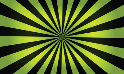 Naklejka premium Bright green and dark black rays extend from the center producing a vivid dynamic scene