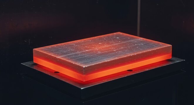 Precise examination of a pristine material blank undergoing specific thermal treatment in a controlled environment for solid state physics, layer, diffusion, solid
