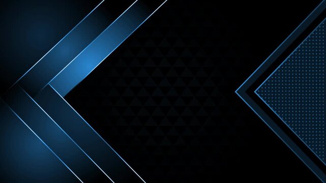 Luxurious geometric abstract background with dark triangular pattern hexagon animation