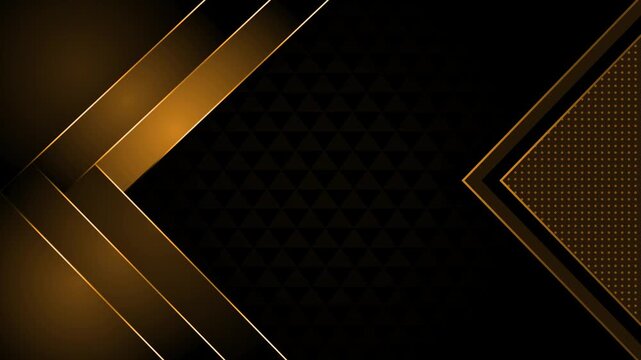 Luxurious geometric abstract background with dark triangular pattern hexagon animation