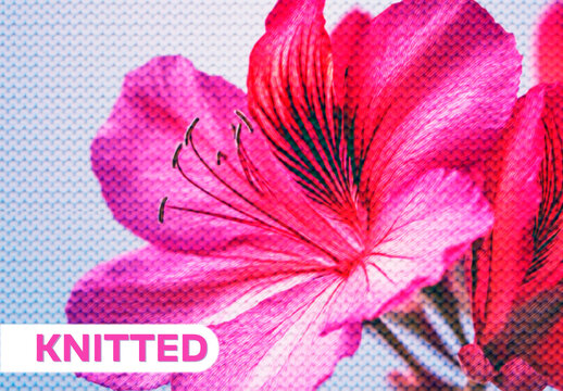 Textured Knitted Pattern Photo Effect