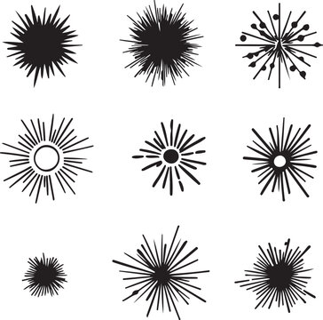 Hand Drawn Brush Stroke Set, Abstract Ink Scribbles and Doodle Lines Collection, Black Marker and Paint Strokes Isolated on White Background.