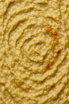 Traditional Middle Eastern mutabbal roasted eggplant dip swirl texture