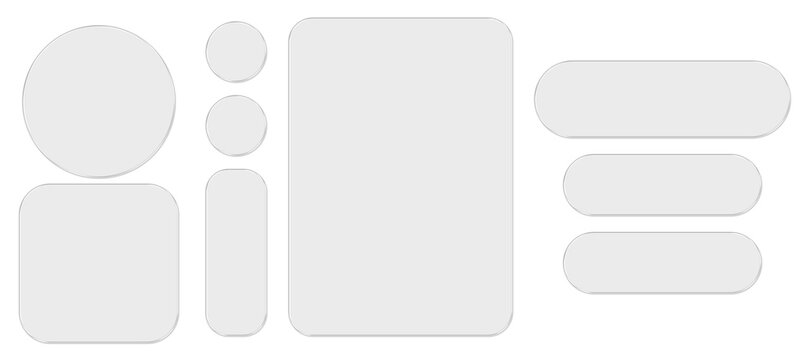 transparent glass card,Glassmorphism UI Kit, frosted glass interface, rounded corners, liquid glass button, light frame banner, glass panel set, mobile web app, modern ui elements