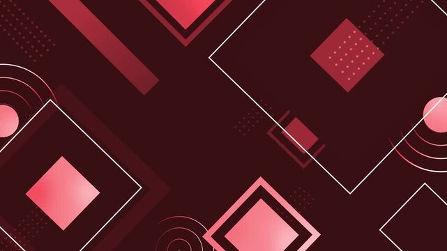 Abstract geometric background with neon gradient squares and diagonal lines animation