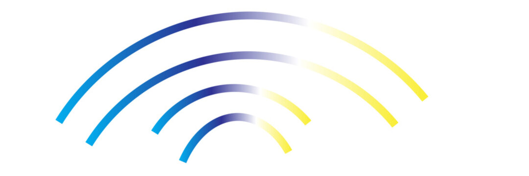 Abstract Rainbow Gradient Curved Lines Collection &ndash; Modern Wave Line Elements