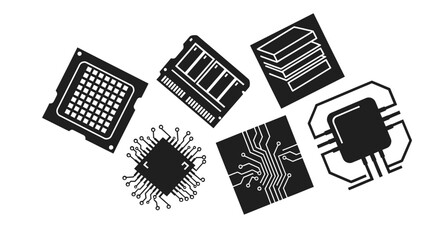 Fototapeta premium Abstract illustration of interconnected digital devices with spider-like patterns