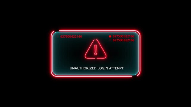 unauthorized login attempt computer hacking warning, message hacked alert warning hacked alert blackmailing virus, countdown until deletion computer security alert on black.4k 
