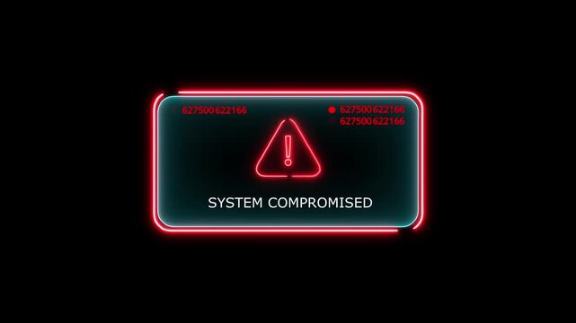 system compromised computer hacking warning, message hacked alert warning hacked alert blackmailing virus, countdown until deletion computer security alert on black.4k 