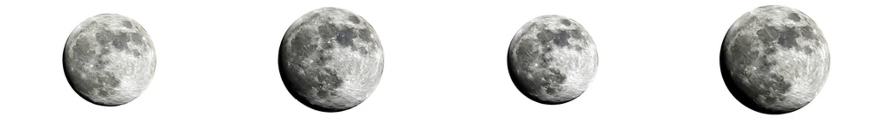 a multiple moon isolated on white background top quality PNG \\\