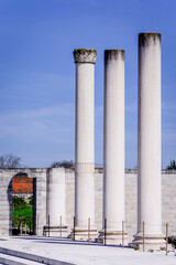 Conimbriga, Roman forum columns, city of the Conventus Scallabitanus, Coimbra district, Portugal,