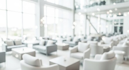 Fototapeta premium Modern classroom with neatly arranged desks and chairs for students