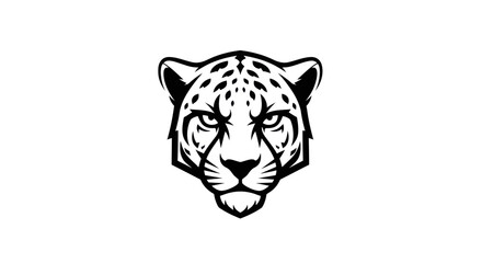 Cheetah head icon on white background © amri