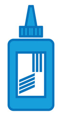 Obraz premium Vector of a blue glue bottle with an applicator tip