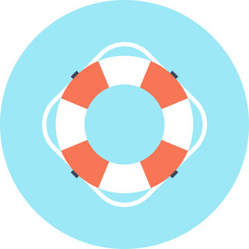 assistance flat web icon concept