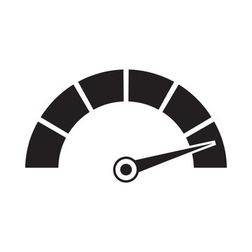 Simple gauge illustration showing a moderate reading on a black background