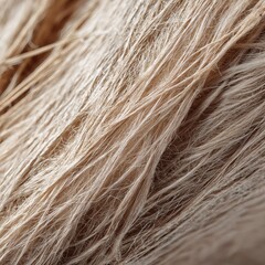 Natural Organic Fiber: Abstract Texture of Raw Plant Material, Close Up