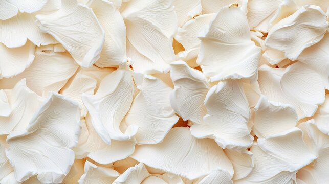 Macro photography of white, puffy popcorn texture, showing irregular shapes and a light, airy surface, illuminated by soft, 