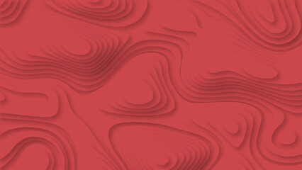 Fototapeta premium Red paper cut banner with slime abstract background and waves layers. Abstract layout design for brochure and flyer. Paper art vector illustration