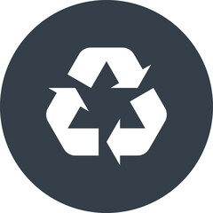 Fototapeta premium recycle flat web icon concept