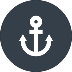 anchor flat web icon concept © vasabii