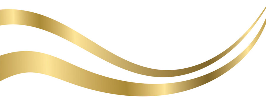 Wavy lines with a golden metallic gradient. Expensive design for invitations, diplomas, and certificates.