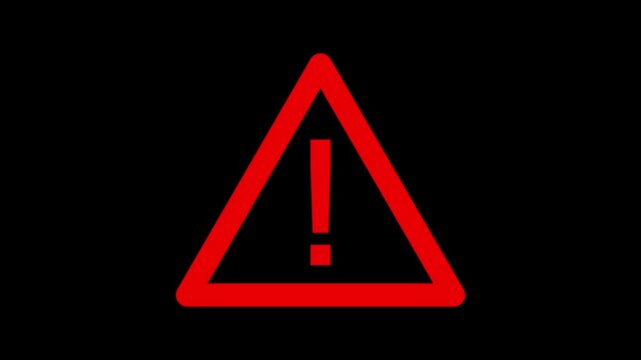 Redtriangle warning sign with exclamation mark  attention signal  caution symbol
