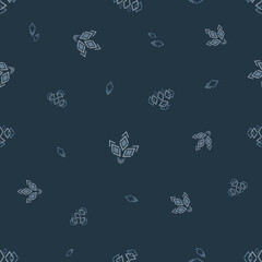 Boho tribal geometric seamless pattern navy background ethnic southwestern textile design
