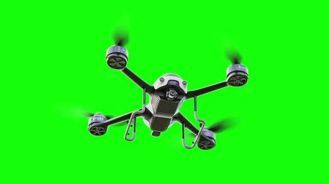 Three drone flying animations in green screen format, 4K resolution