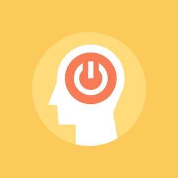 switch on your brain icon concept