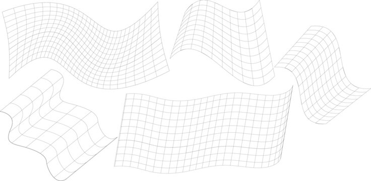 set of checkered flage outlines