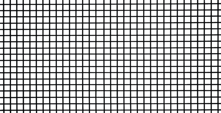 A close up view of a metal mesh screen with a grid pattern on a white background