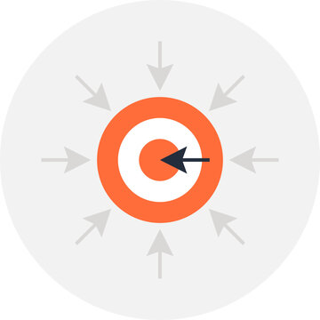 targeting flat web icon concept