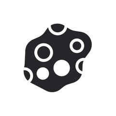 meteorite icons set outline and Flat Style,transparent background © sri