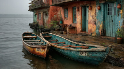 Obraz premium Lakka, a coastal town in Sierra Leone