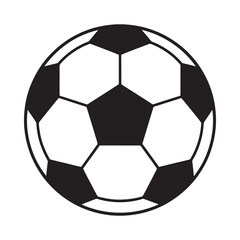 Fototapeta premium A classic black and white soccer ball illustration on a white background