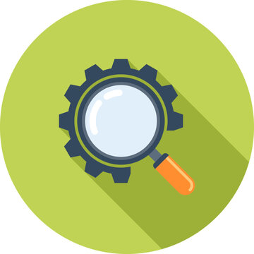search engine optimization flat web icon concept