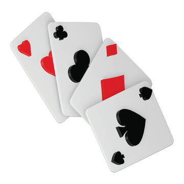 Poker Card 3d rendering isometric icon.