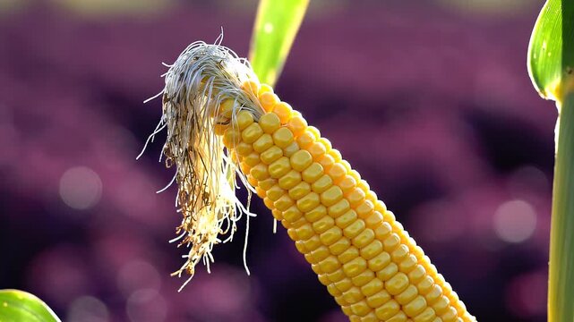 Close-up of yellow corn on cob.