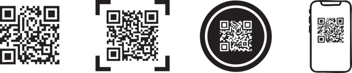 QR code on devices screen.