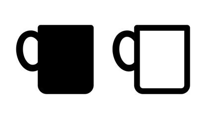 ikona czarnego kubka, plik wektorowy © robert6666