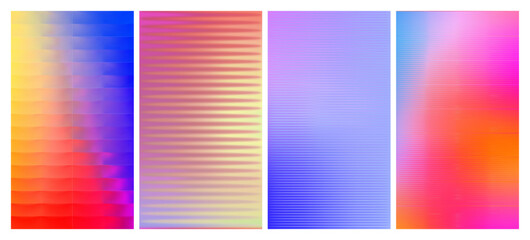 Set of ribbed glass texture backgrounds © dniprodd