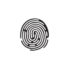 Fingerprint biometric authentication icon vector editable EPS